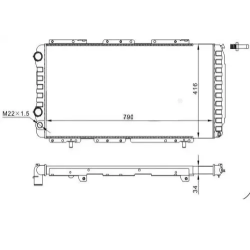 RAD. FIAT DUCATO - BOXER 1.9 2.5 2.8 (PANEL 79 CMS) S-AIRE